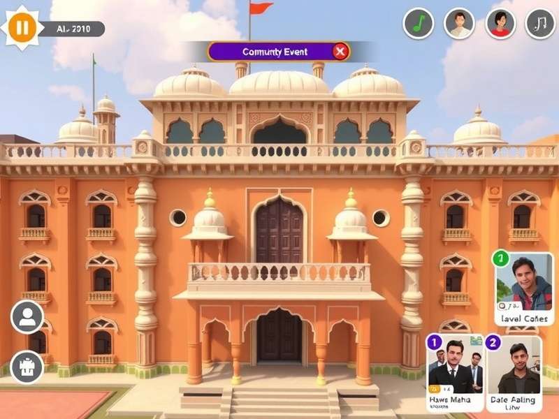 Hawa Mahal Quest gameplay screenshot showing the palace architecture